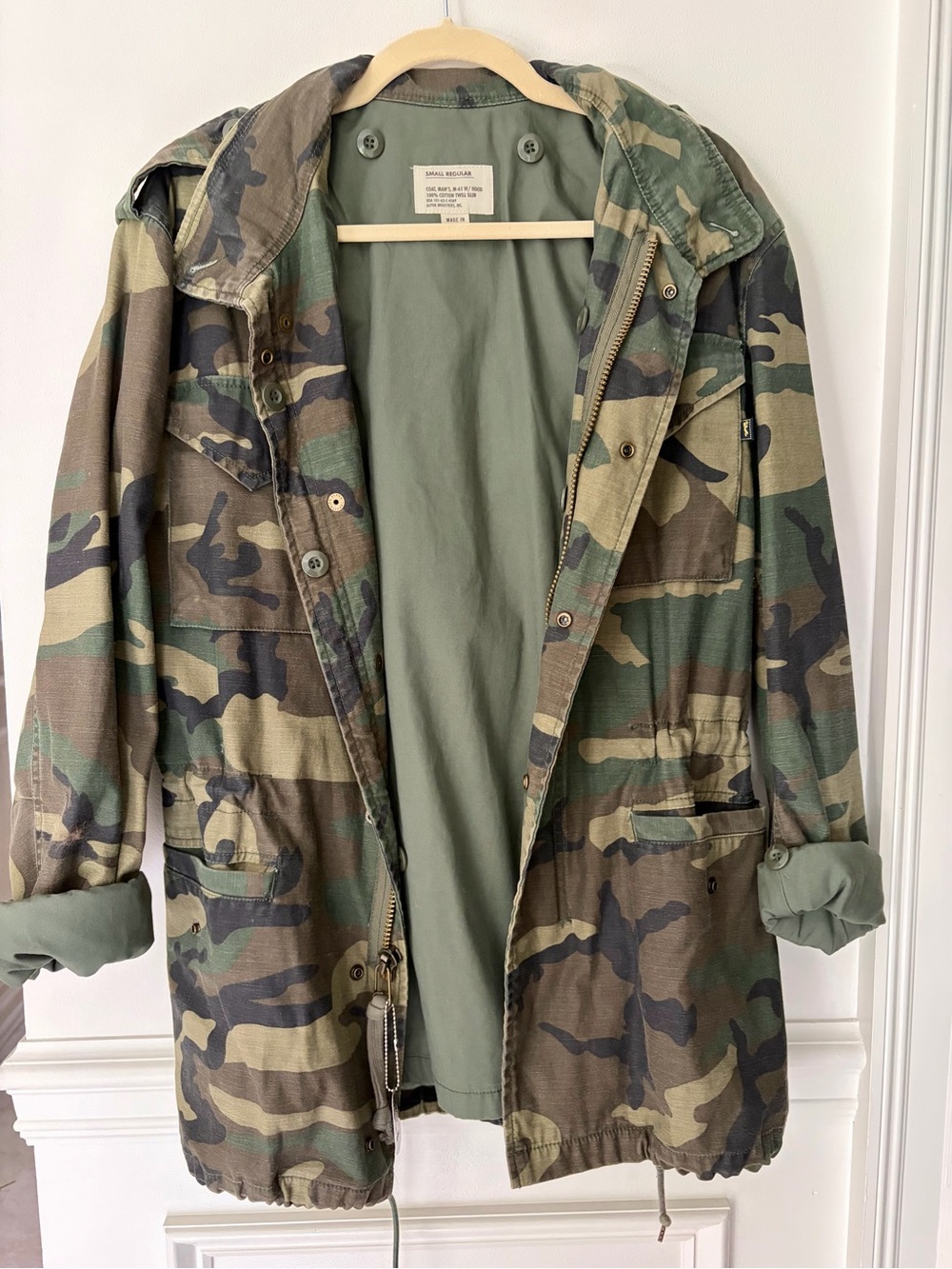 Alpha Industries M-65 World Tour Dragon Embroidered Camo Field Jacket Small R